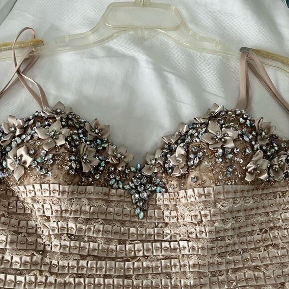 Terani Couture - Shimmering embellished beaded Strapless Sweetheart Short Dress - Picture 7 of 12